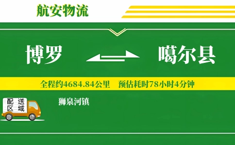 博罗到噶尔县物流公司
