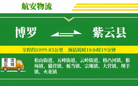 博罗到紫云县物流公司