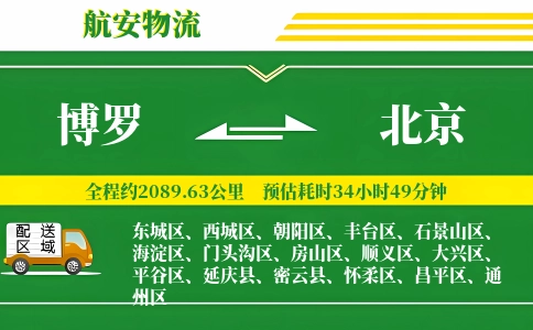 博罗到北京物流公司