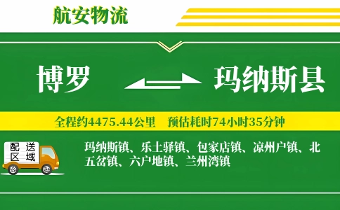 博罗到玛纳斯县物流公司