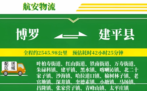 博罗到建平县物流公司