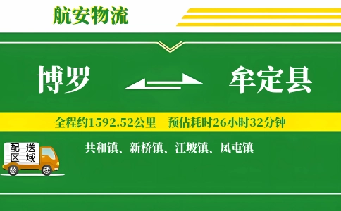 博罗到牟定县物流公司