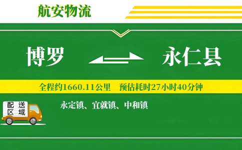 博罗到永仁县物流公司