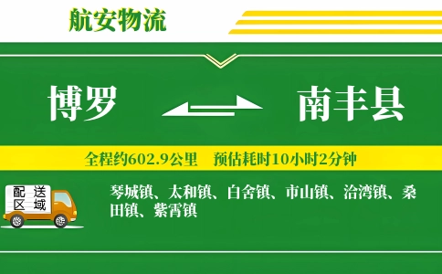 博罗到南丰县物流公司