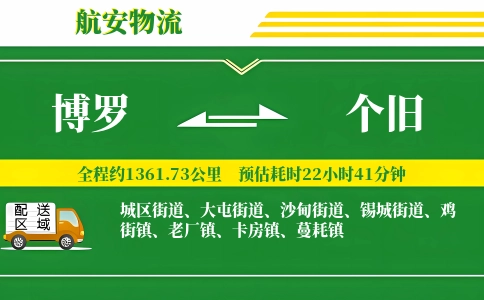 博罗到个旧物流公司