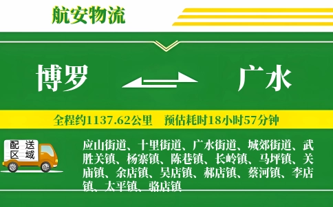 博罗到广水物流公司