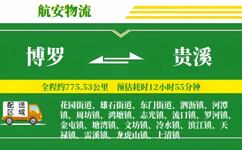 博罗到贵溪物流公司