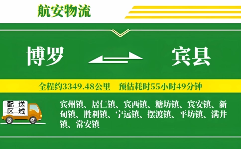 博罗到宾县物流公司