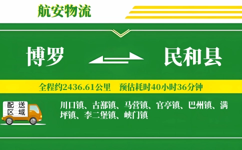 博罗到民和县物流公司