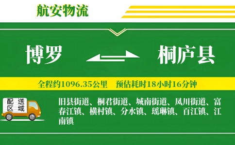 博罗到桐庐县物流公司