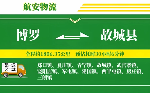 博罗到故城县物流公司