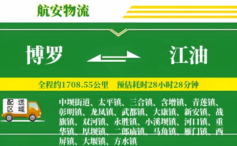 博罗到江油物流公司