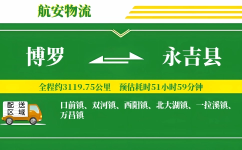 博罗到永吉县物流公司