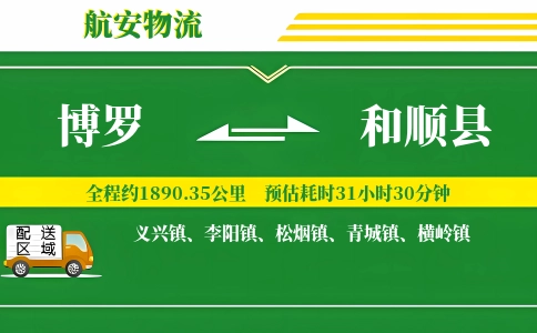 博罗到和顺县物流公司
