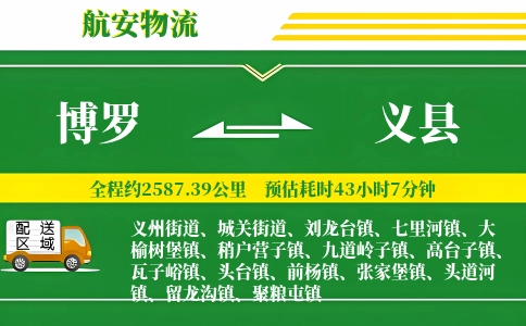 博罗到义县物流公司