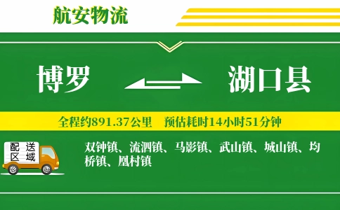 博罗到湖口县物流公司