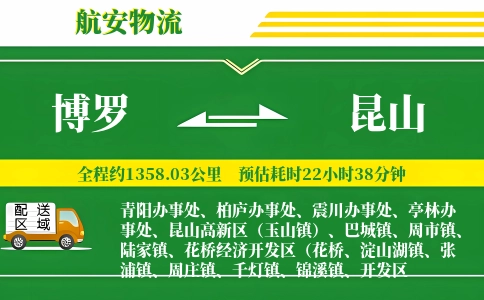 博罗到昆山物流公司