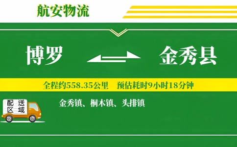 博罗到金秀县物流公司