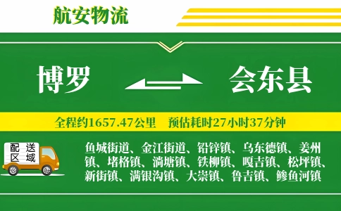 博罗到会东县物流公司
