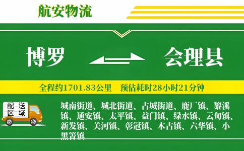 博罗到会理县物流公司
