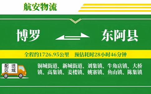 博罗到东阿县物流公司