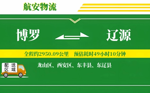 博罗到辽源物流公司