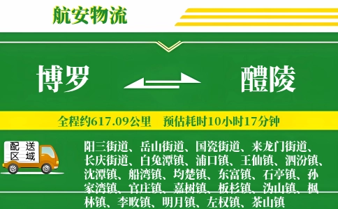 博罗到醴陵物流公司