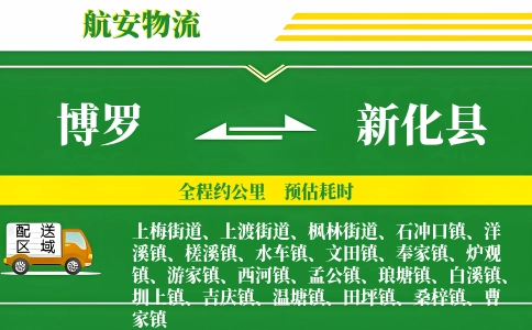 博罗到新化县物流公司