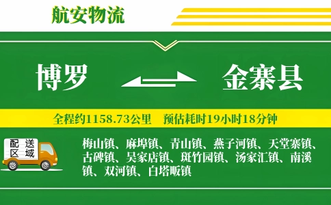 博罗到金寨县物流公司