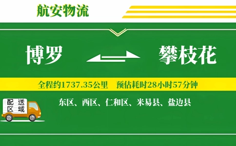 博罗到攀枝花物流公司