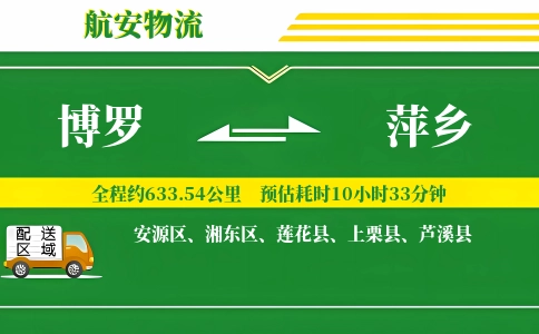 博罗到萍乡物流公司