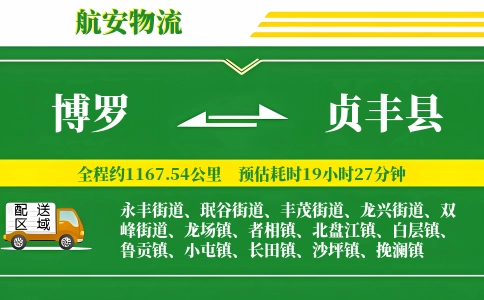 博罗到贞丰县物流公司