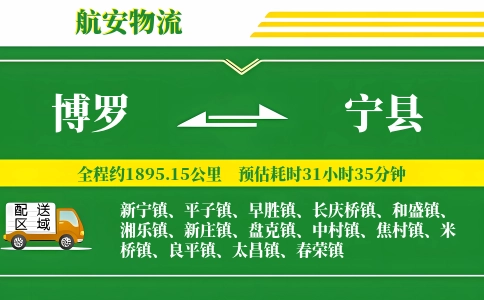 博罗到宁县物流公司