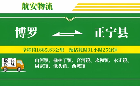 博罗到正宁县物流公司