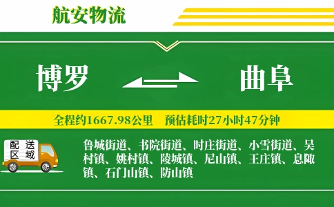 博罗到曲阜物流公司
