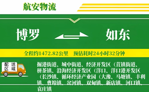 博罗到如东物流公司