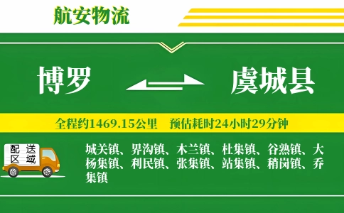 博罗到虞城县物流公司