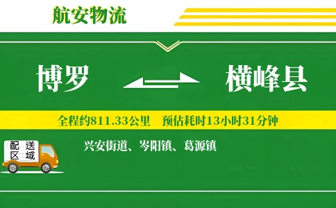 博罗到横峰县物流公司