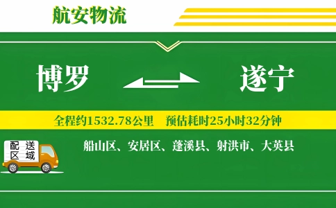 博罗到遂宁物流公司