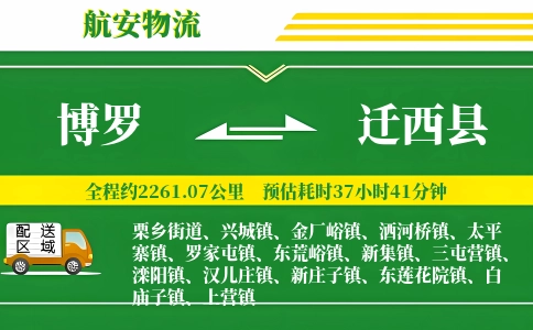 博罗到迁西县物流公司