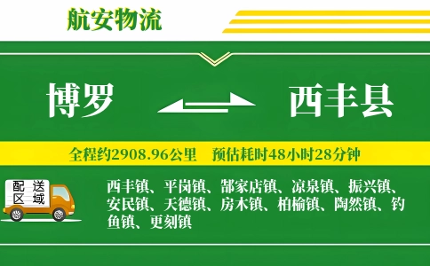 博罗到西丰县物流公司