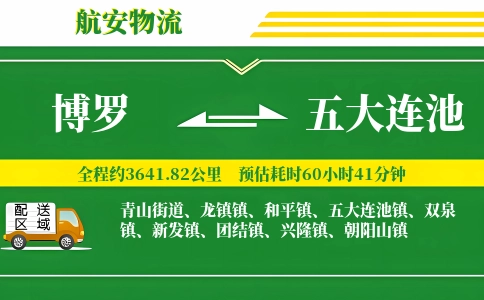 博罗到五大连池物流公司