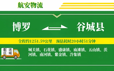 博罗到谷城县物流公司