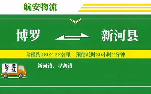 博罗到新河县物流公司