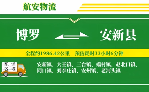 博罗到安新县物流公司