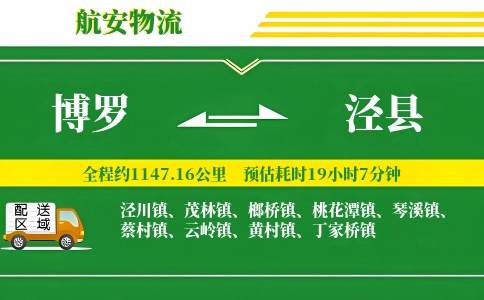 博罗到泾县物流公司