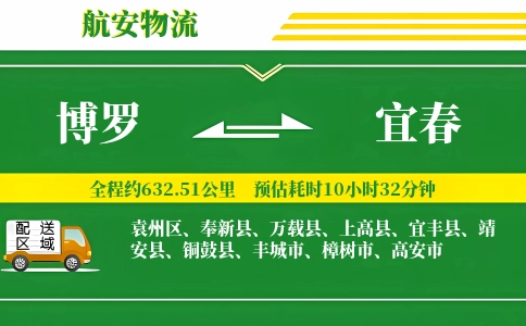 博罗到宜春物流公司