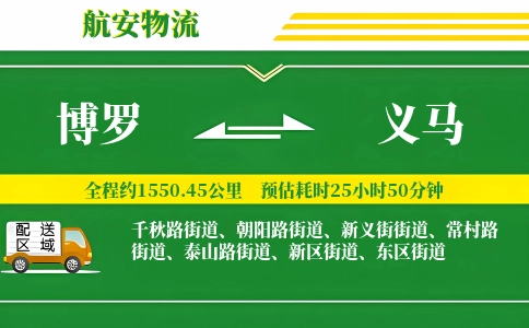 博罗到义马物流公司