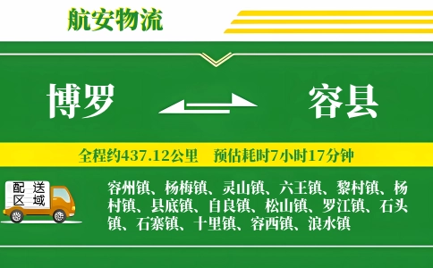博罗到容县物流公司