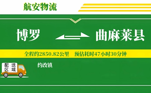 博罗到曲麻莱县物流公司